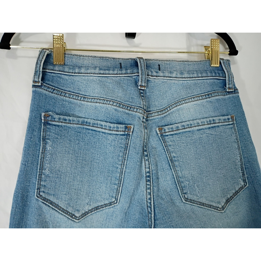 Willow & Root Size 25 High Rise Skinny Jeans Distressed Light Wash Denim - Picture 6 of 9